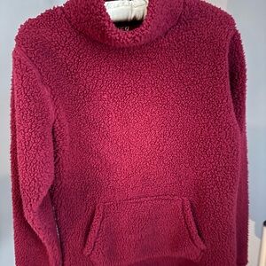 BCG Burgundy Fleece Pullover top